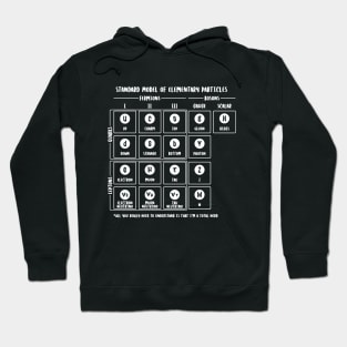 Elementary table of particles (Text in white) Hoodie